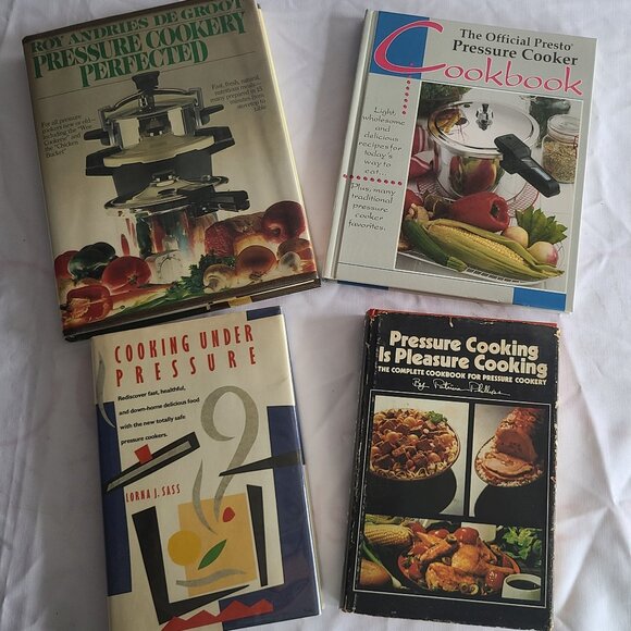Pressure Cooking Cookbooks, 4 Book Set, Presto, Sass, De Groot, Philips - Picture 1 of 3